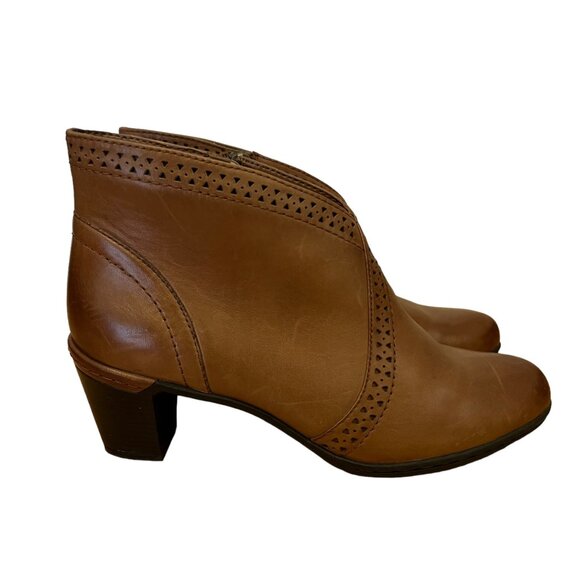 Rockport Brown Leather Business Casual Comfort Ankle Boots Size 8.5 - Picture 5 of 6